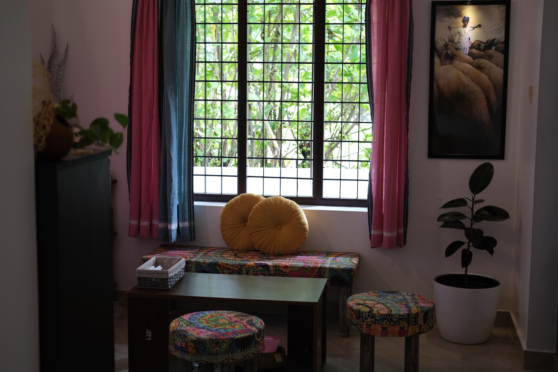 Spacious living area at Yellow Postbox with natural light